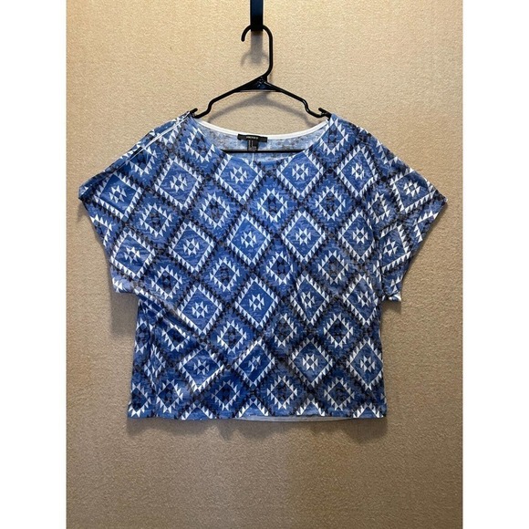 Forever21 Shirt Women's Small Blue - Picture 1 of 12